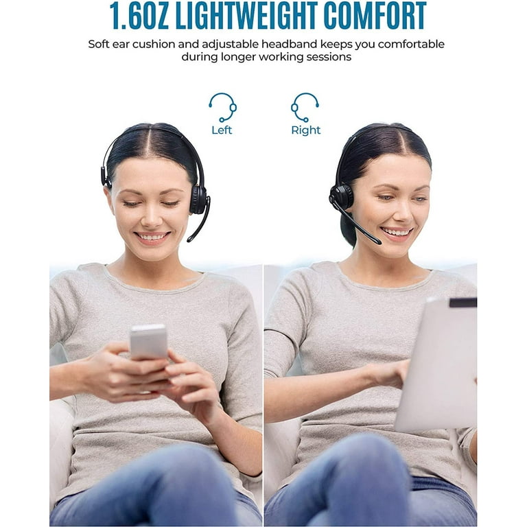 Mpow Pro Trucker Bluetooth Headset V5.0 Wireless Headphones with