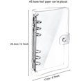 thumbnail image 3 of 2 Pieces A5 Binder Cover, A5 Ring Binder Cover, Transparent Ring Binder Folder, 6 Holes, 3 of 5