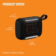 JBL Go 5 - Ultra-portable waterproof and drop-proof speaker with JBL legendary sound and ambient edge lighting - Black