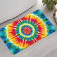 thumbnail image 2 of Rainbow Tie Dye Mandala Pattern Bathroom Rugs Mat,Non Slip Microfiber Bathroom Rug,Rubber Backing,Soft Bathroom Mats for Bathroom Floor,Tub and Shower,17x30in(43x75cm), 2 of 5