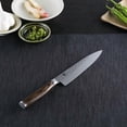 thumbnail image 2 of Shun Utility Knife Premiere Series 6 Inch Multipurpose Damascus Clad,  Hammered Tsuchime Steel Blade, Professional Quality - Walnut / Stainless Steel, 2 of 8