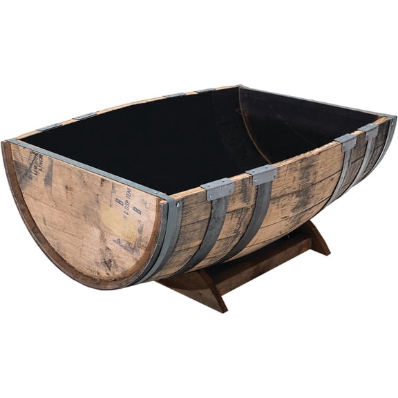 Real Wood Products 427214036 B110 27 x 27 x 16 in. Oak Barrel Garden