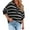 Black, variant on LOVZFMLL Sweaters for Women Acrylic V-Neck Ribbed Pullover Striped Button Casual Loose Long Sleeve Tops Warm Fall Winter Clothes