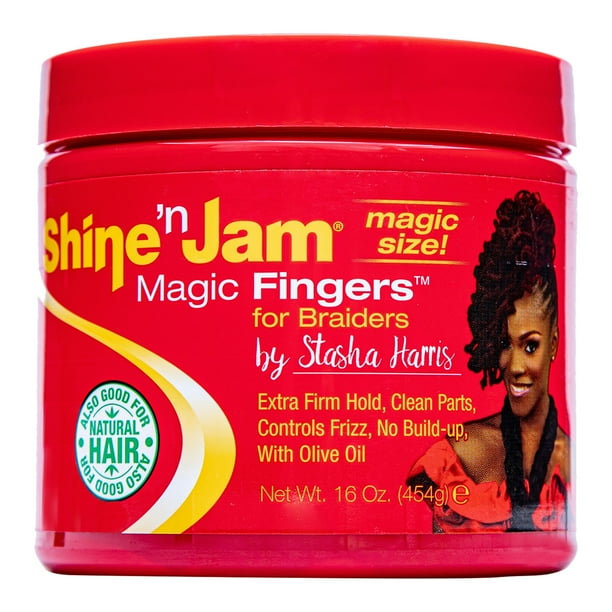 Ampro Shine-n-Jam Magic Fingers Gel para Trenzas, Gel de Peinado, 454 g