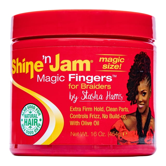 Ampro Shine-n-Jam Magic Fingers Gel para Trenzas, Gel de Peinado, 454 g
