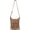 Apricot, variant on Women Small Rivet Tassels Sueded Cross-body Shoulder Bag with Adjustable Buckle Strap