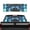 Blue Floral Shark Print, variant on POLERO Cartoon Honeycomb Bee Truck Rear Window Decal 66.9 x 22.4 Inches, Perforated Vinyl One-Way See-Through Decal for Most Pickup Truck Models, Easy to Install and Durable