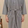 thumbnail image 1 of Baohd M Size Robe Breathable Fabric Cardigan Bathrobe High Water Absorption Bathrobes Soft High-quality Lightweight Unisex for Home Hotel Spa, 1 of 9