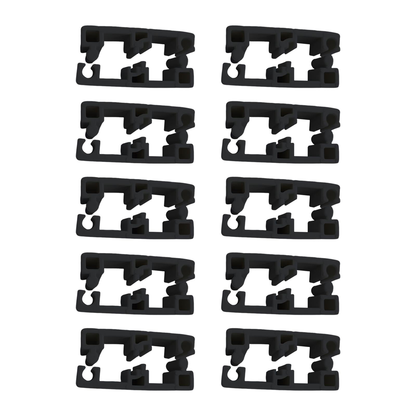 balikha 10 Pieces Pet Fence Clamps Dog Enclosure Accessories Clamp Connector Cat Villas Bird Cages Tube Fixing Buckles Playpen Lock Black