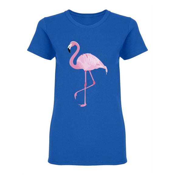 Pink Flamingo Bird Shaped T-Shirt Women -Image by Shutterstock, Female Small