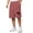 Brick Red, variant on Beach Shorts for Men 2026 Summer Coconut Tree Printed Elastic Waist Straight Leg Loose Knee Length Shorts with Pockets