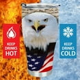 thumbnail image 3 of GZHJMY 30OZ Car Cup Travel Mug, Eagle Independence Day 304 Stainless Steel Coffee Cup, Insulated Heated Thermos Mug with Lid, 8×4 Inch, 3 of 6