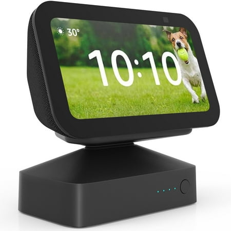 GGMM Echo show 5th (3rd Gen) Battery Base For Amazon Echo Show 5 (3rd Gen), Portable Charging Station, Alexa Amazon Smart Speaker Stand Black