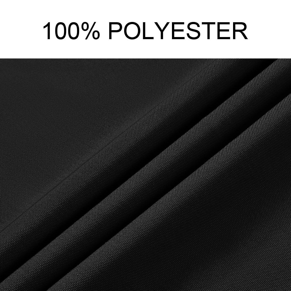 Unique Bargains Rectangle Tablecloth soft and comfortable Polyester Table Cover Black 60" x 104"