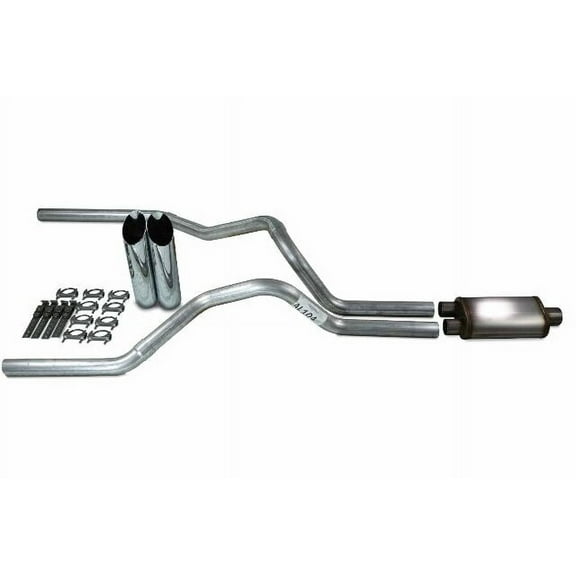 Dodge Ram 1500 Truck 94-03 2.5" Dual Exhaust Kit Stainless Muffler Slash Tips