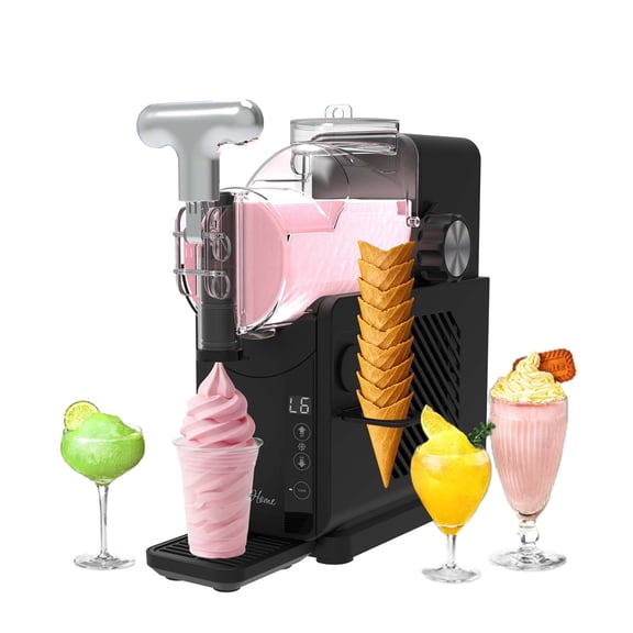 Magnavox Home Ice Cream & Frozen Slush Drink Maker, Black
