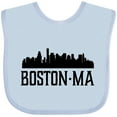 thumbnail image 3 of Inktastic Boston Massachusetts Skyline City Silhouette Boys or Girls Baby Bib, 3 of 4