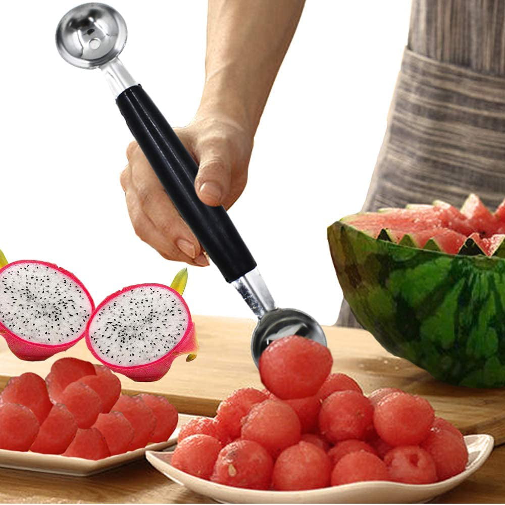 UOIXPUHUO 2pc Melon Baller Scoop, Stainless Steel Fruit Cutter Shapes,  Multifunctional Melon Scoop Carving Tool for DIY Fruit Salads