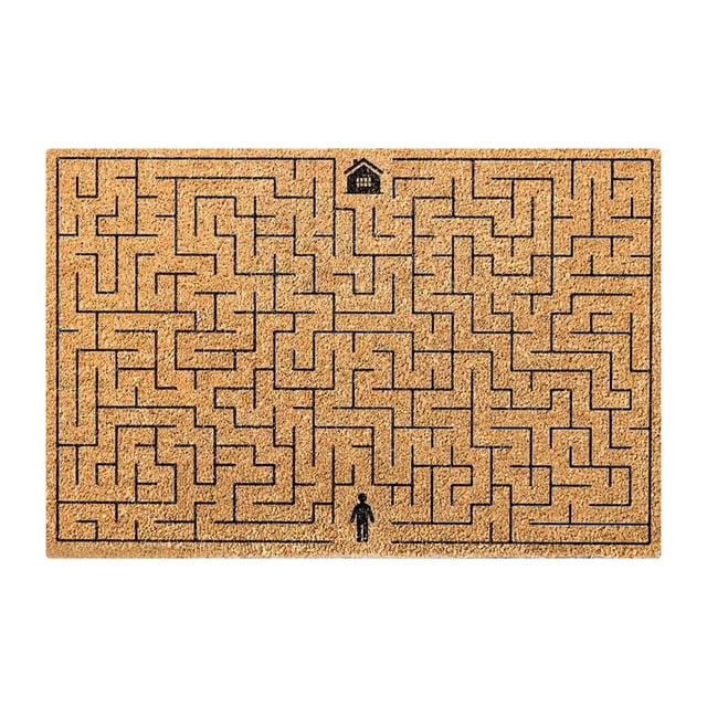 Natural Coir Doormats Outdoor Mat for Front Door Rugs Indoor Low Profile Porch Patio Entrance Mat, Non Slip Outside Mat Door Mats for Entrance, Patio, High Traffic Areas, 16x24 Inch