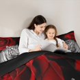 thumbnail image 5 of Manfei Jungle Tiger Bedding Comforter Set 2pcs, Romantic Red Rose Twin Comforter Sets, Animal Floral Bedding Set, Lightweight Room Decor, 5 of 8