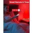 thumbnail image 2 of Red Light Night Light Lamp for Sleep, Red Nightlight Desk Lamp with 670nm Wavelength Multi-Color and Brightness Options Remote Control USB Charging Elegant Design, 2 of 8