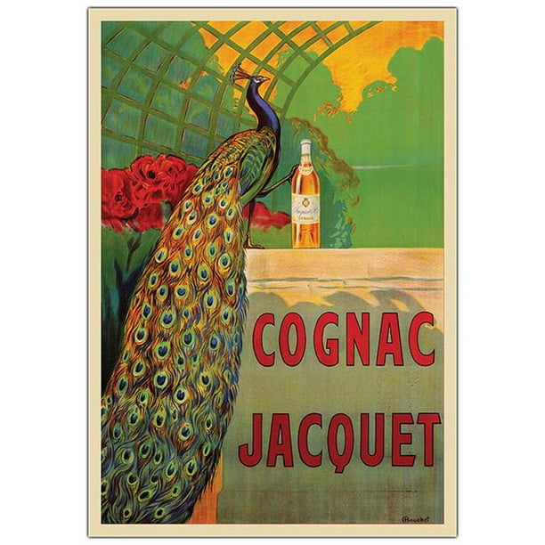 Cognac Jacquet par Camille Bouchet-Framed 35x47 Toile Art