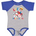 thumbnail image 3 of Inktastic Farmer Tractor Eieio Little Bro Boys Baby Bodysuit, 3 of 5