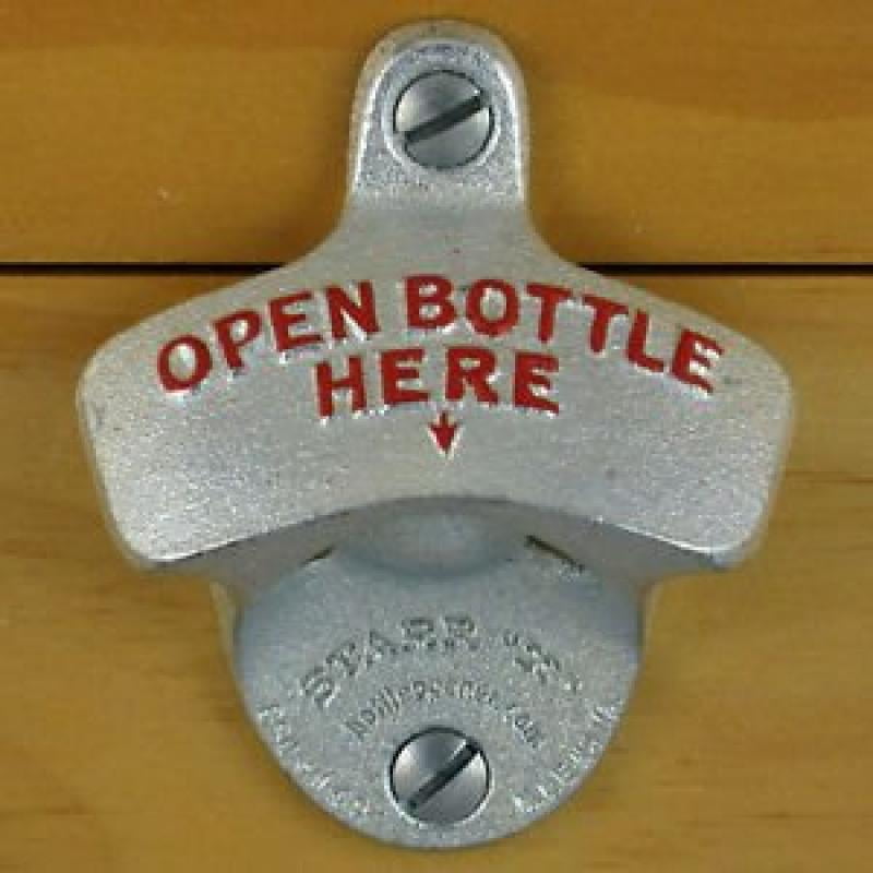 Starr X New!! Small White Metal Cap Catcher for Wall Mount Bottle Openers 