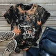 thumbnail image 2 of T Shirts For Women Casual Tie Dye Printing Short Sleeve Tops Blouse Round Neck Casual Tunic Shirts Tshirts, 2 of 4