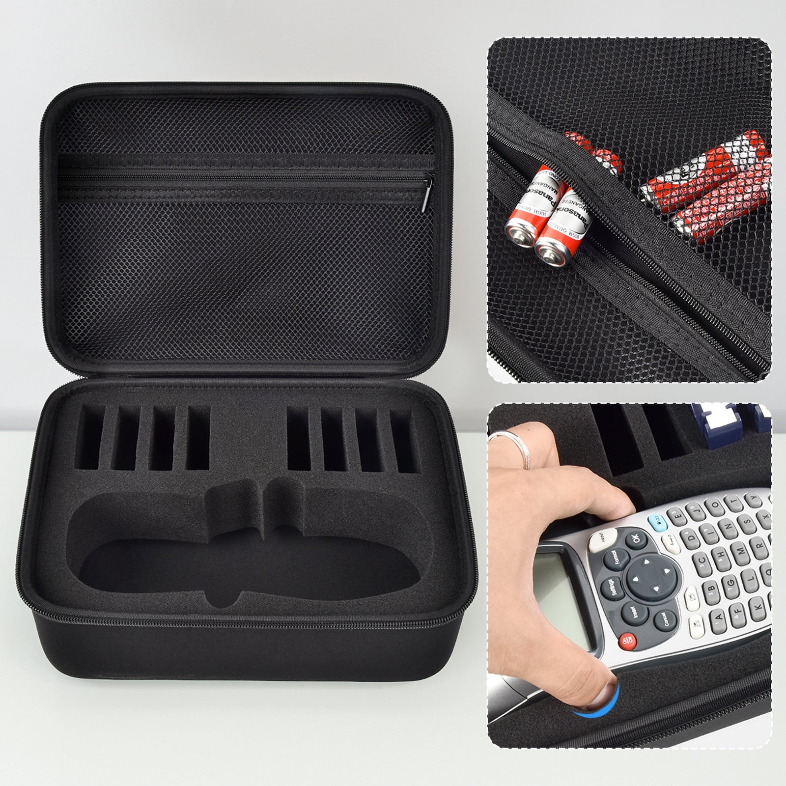 Case for DYMO LetraTag LT-100H Handheld Label Maker Machine, with Mesh Pocket for Accessories- Black (Only Case)