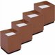 thumbnail image 2 of Juego de 4 patas elevadoras para cama de acero al carbono, elevadores para muebles que añaden 5 cm de altura, soportan 10000 libras, elevadores para mesa, silla o C (cuadrados marrones), Superma, 2 of 5