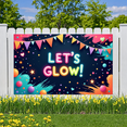thumbnail image 2 of Neon Design Glow Banner Colorful Decoration Let's Glow Festival Sign for Party Celebration Event, 2 of 9