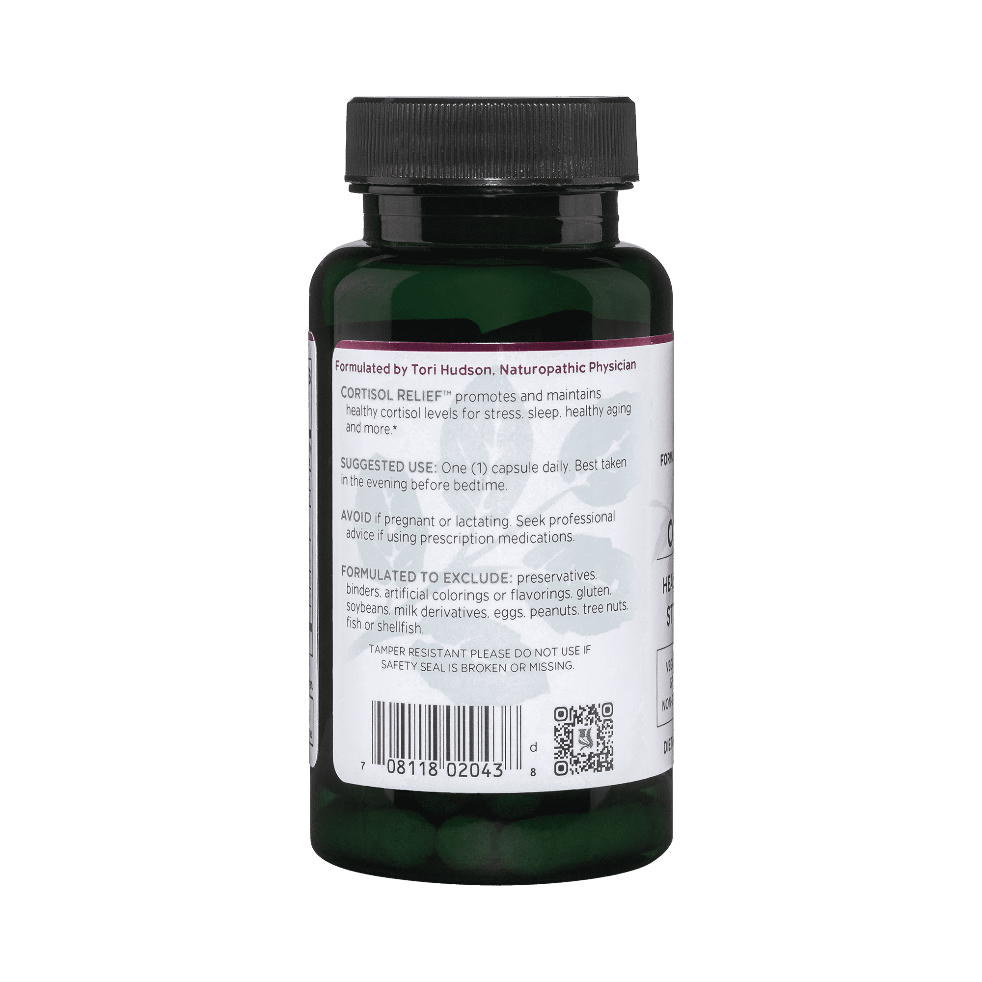 Vitanica Cortisol Relief, Dr. Formulated Sleep, Stress, Cortisol Manager Supplement, Vegan, 60 Capsules (Cortisol Relief)