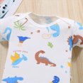 thumbnail image 4 of CAUYDY Boy Clothes for Infant Preemie Short Sleeve Jumpsuit for Girl Newborn One-Pieces 0 3 6 9 12 18 24 Months Spring Summer Baby Sleepwear Sizes 6-9 Months,Light Blue, 4 of 5