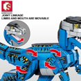 thumbnail image 3 of Sembo Block Jurassic World 2 en 1 t-rex dinosaurio deformación motocicleta bloques de construcción transformación ladrillos niños juguetes regalos Afortunado Sencillez, 3 of 5