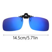 Forestwhale Polarized Flip Up Clip On Sunglasses Rimless UV400 Protection Clip On Shades Lightweight Metal Clip Over Sunglasses for Myopia Glasses Driving & Outdoor Activities