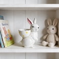 thumbnail image 4 of TechToyHub Ceramic Easter Egg Cup,Hand Painted Bunny Ornament Holder 4.92x3.34in for Table & Mantel Decor,Decorative and Functional White Rabbit for Chocolate Eggs,Spring Festival Gift Idea, 4 of 5