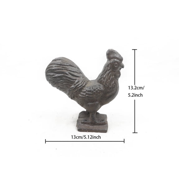 Metal Rooster Door Stop Stopper Bookends Decorative Table Cast Iron Outdoor Patio Yard Art Garden Statue Rustic Home Decor