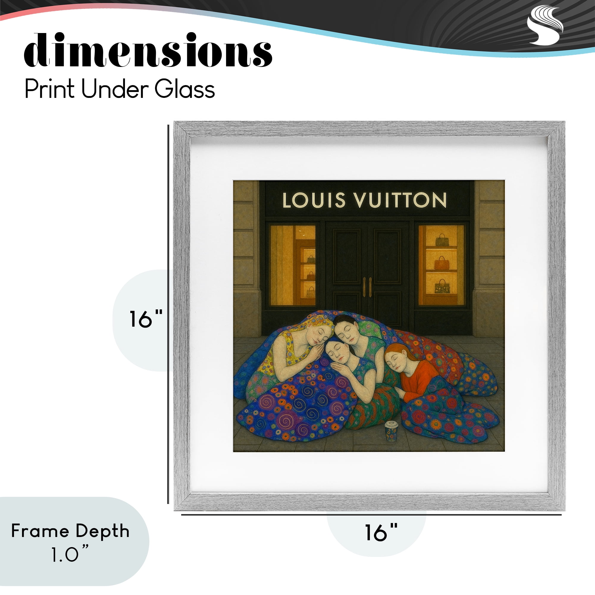 Stupell Industries Iconic Style Fashion Shop Gray Framed Print Under Glass, design by Grotto Studios
