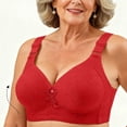 thumbnail image 4 of Plus Size Bras for Women Baeitkot Plus-Size Thin Soft and Comfortable -Sagging Wireless Side Breast Collection Full Cup Bra For Middle-Aged Moms, 4 of 9