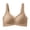 Dark skin, variant on Wire-free V-neck Mesh Comfortable Soft Support T-shirt Bra Plus Size Cup