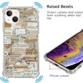 thumbnail image 4 of Newspaper Collage Case Compatible with iPhone 14,Unique Art Design TPU Bumper Cover Case, 4 of 6