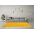 thumbnail image 3 of Ahgly Company Machine Washable Indoor Rectangle Abstract Yellow Contemporary Area Rugs, 2' x 4', 3 of 4