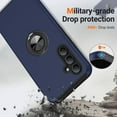 thumbnail image 3 of Entronix Heavy Duty Case Designed for Galaxy A16, Dual Layer Protection with Rotating Ring, Blue, 3 of 6