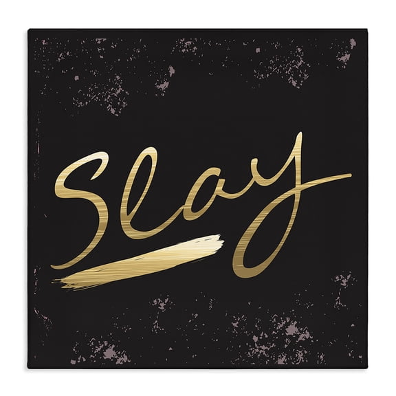 Stupell Industries Art Deco Slay All Day Gold Canvas Art, 24 x 24, by Nicole DeCamp
