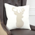 thumbnail image 5 of Ivory Tan Reindeer Down Filled Throw Pillow, 5 of 5