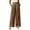 *Brown, variant on Women's High Waisted Wide Leg Pants , Pleated Palazzo Pants For Women , Ladies' Casual Flowy Dress Trousers with Pockets and a Belt,White,S-2XL