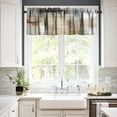 thumbnail image 4 of Abstract Kitchen Curtains Valances Brown Grey Modern Abstract Minimalist Design Curtains Valances for Cafe Living Room Decor 54"x18", 4 of 5