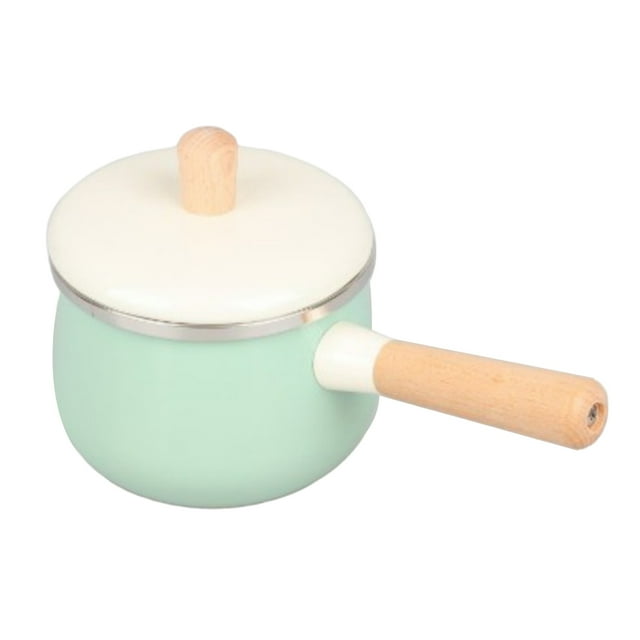 Antiadherente Olla Especial Especial Utensilios de Cocina Salsas Prácticas Sartenes Caldera de Alimentos Olla de Cocina con , verde Verde BLESIY Olla de esmalte