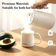 thumbnail image 6 of Dongrere Plastic Coffee Mug, Solid Color Tea Cup with Handle, Simple Drinkware Cup for Home, Office and Cafe Use, 3.3x3.6 Inch, White, 6 of 6